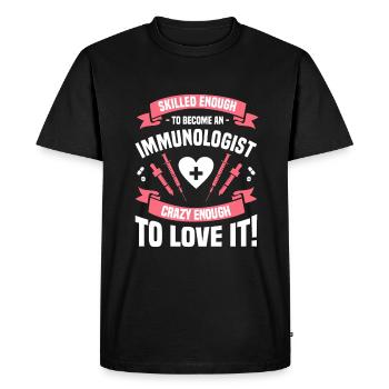 Assez habile pour devenir immunologiste - T-shirt Premium bio Homme - noir - Devant - Nico (187cm)