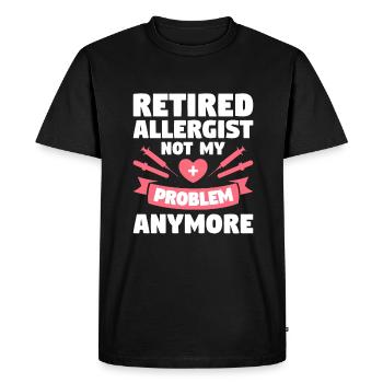L’allergologue à la retraite n’est plus mon problème - T-shirt Premium bio Homme - noir - Devant - Nico (187cm)