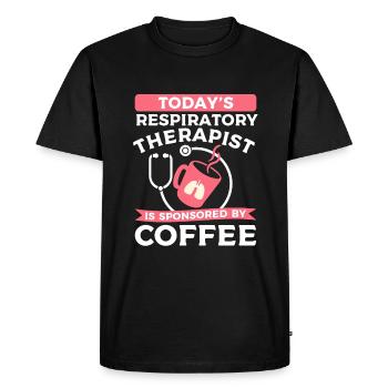 Today's Respiratory Therapist Is Sponsored By - Men's Premium Organic T-Shirt - black - Front - Nico (187cm)