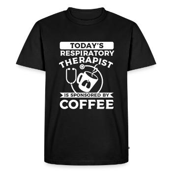 Today's Respiratory Therapist Is Sponsored By - Men's Premium Organic T-Shirt - black - Front - Nico (187cm)
