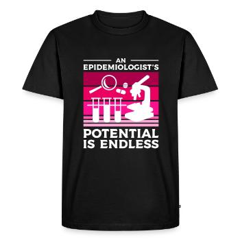 An Epidemiologist's Potential Is Endless - Men's Premium Organic T-Shirt - black - Front - Nico (187cm)