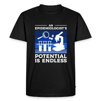 An Epidemiologist's Potential Is Endless - Men's Premium Organic T-Shirt - black - Front - Nico (187cm)