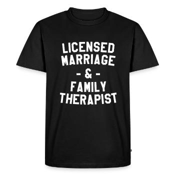 Licensed Marriage & Family Therapist LMFT - Men's Premium Organic T-Shirt - black - Front - Nico (187cm)