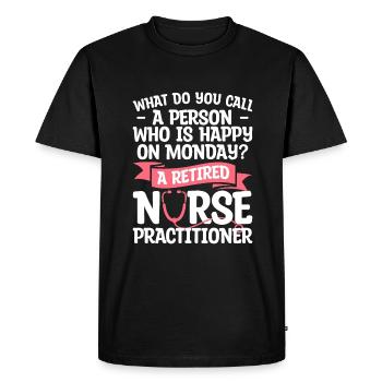 Certified Nurse Practitioner Limited Edition NP - Men's Premium Organic T-Shirt - black - Front - Nico (187cm)