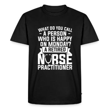 Certified Nurse Practitioner Limited Edition NP - Men's Premium Organic T-Shirt - black - Front - Nico (187cm)