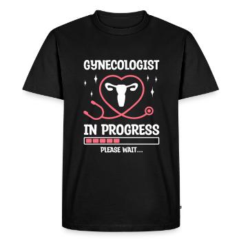 Gynecologist In Progress Please Wait Gynecology - Men's Premium Organic T-Shirt - black - Front - Nico (187cm)