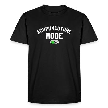 Mode d’acupuncture sur acupuncteur - T-shirt Premium bio Homme - noir - Devant - Nico (187cm)