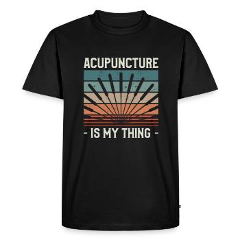 L’acupuncture est mon truc Acupuncteur - T-shirt Premium bio Homme - noir - Devant - Nico (187cm)