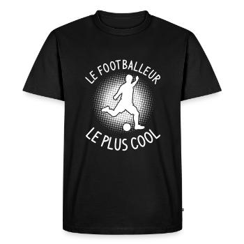 Le Footballeur Le Plus Cool Football - T-shirt Premium bio Homme - noir - Devant - Nico (187cm)