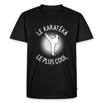 Le Karatéka Le Plus Cool Karaté - T-shirt Premium bio Homme - noir - Devant - Nico (187cm)