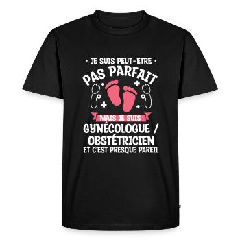 Je Suis Peut-Etre Pas Parfait Mais Je Suis - T-shirt Premium bio Homme - noir - Devant - Nico (187cm)
