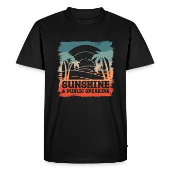 Sunshine & Public Speaking Speech Speaker - Men's Premium Organic T-Shirt - black - Front - Nico (187cm)