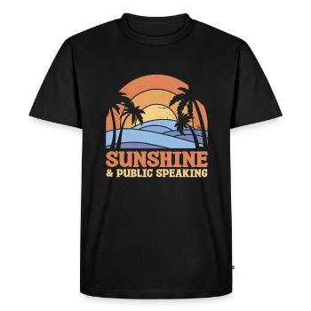Sunshine & Public Speaking Speech Speaker - Men's Premium Organic T-Shirt - black - Front - Nico (187cm)