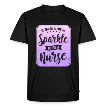 It Takes A Lot Of Sparkle To Be A Nurse RN Nurses - Men's Premium Organic T-Shirt - black - Front - Nico (187cm)