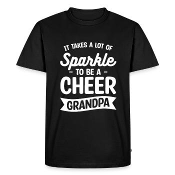 It Takes A Lot Of Sparkle To Be A Cheer Grandpa - Men's Premium Organic T-Shirt - black - Front - Nico (187cm)