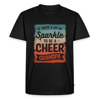 It Takes A Lot Of Sparkle To Be A Cheer Grandpa - Men's Premium Organic T-Shirt - black - Front - Nico (187cm)