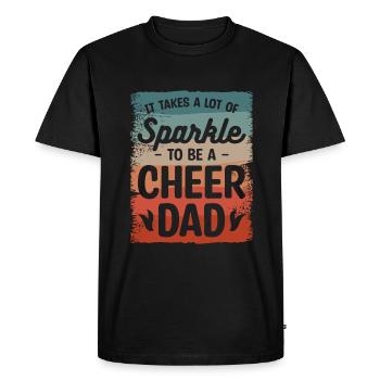 It Takes A Lot Of Sparkle To Be A Cheer Dad - Men's Premium Organic T-Shirt - black - Front - Nico (187cm)
