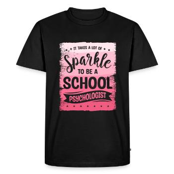 Il faut beaucoup d’éclat pour être une école - T-shirt Premium bio Homme - noir - Devant - Nico (187cm)