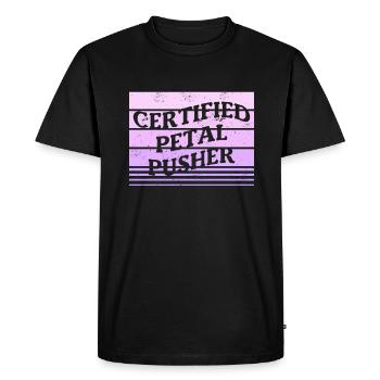 Fleuriste certifiée Petal Pusher Floral Arrangement - T-shirt Premium bio Homme - noir - Devant - Nico (187cm)