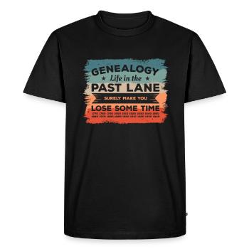 La vie dans la ruelle du passé vous en fait sûrement perdre - T-shirt Premium bio Homme - noir - Devant - Nico (187cm)