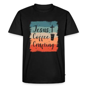 Jesus Coffee Crafting Crafts DIY Crafter - T-shirt Premium bio Homme - noir - Devant - Nico (187cm)