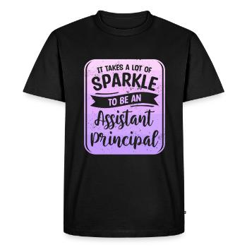 It Takes A Lot Of Sparkle To Be An Assistant - Men's Premium Organic T-Shirt - black - Front - Nico (187cm)