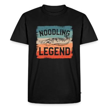 Noodling Legend Catfish Catfishing Fishing - T-shirt Premium bio Homme - noir - Devant - Nico (187cm)