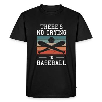 Rétro Il n’y a pas de pleurs dans Softball Softballer - T-shirt Premium bio Homme - noir - Devant - Nico (187cm)