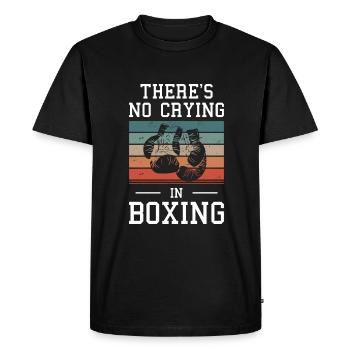 Rétro Il n’y a pas de pleurs dans Boxing Boxer - T-shirt Premium bio Homme - noir - Devant - Nico (187cm)