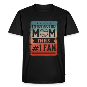 I'm Not Just His Mom I'm His #1 Fan Baseball - Men's Premium Organic T-Shirt - black - Front - Nico (187cm)