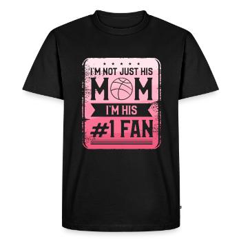 I'm Not Just His Mom I'm His #1 Fan Basketball - Men's Premium Organic T-Shirt - black - Front - Nico (187cm)