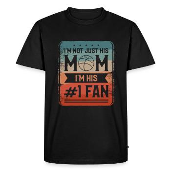 I'm Not Just His Mom I'm His #1 Fan Basketball - Men's Premium Organic T-Shirt - black - Front - Nico (187cm)