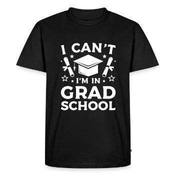 Je ne peux pas être diplômé d’études supérieures - T-shirt Premium bio Homme - noir - Devant - Nico (187cm)
