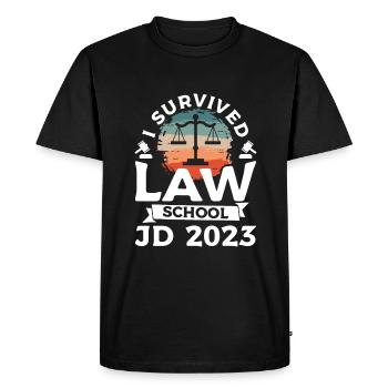 J’ai survécu à la remise des diplômes JD 2023 de la faculté de droit - T-shirt Premium bio Homme - noir - Devant - Nico (187cm)