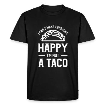 Je ne peux pas rendre tout le monde heureux Je ne suis pas un taco Tacos - T-shirt Premium bio Homme - noir - Devant - Nico (187cm)