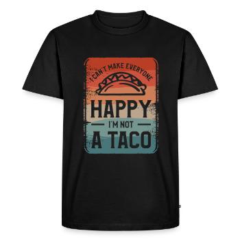 Je ne peux pas rendre tout le monde heureux Je ne suis pas un taco Tacos - T-shirt Premium bio Homme - noir - Devant - Nico (187cm)