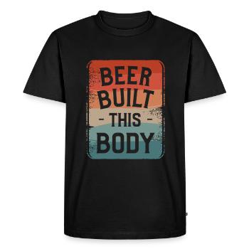 Bière construite ce corps brassage brasserie bières brasseur - T-shirt Premium bio Homme - noir - Devant - Nico (187cm)