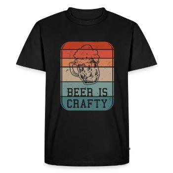 La bière est artisanale brassage amateur brasseur - T-shirt Premium bio Homme - noir - Devant - Nico (187cm)