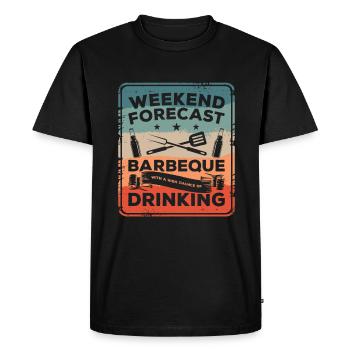 Weekend Forecast Barbeque With A High Chance Of - Men's Premium Organic T-Shirt - black - Front - Nico (187cm)