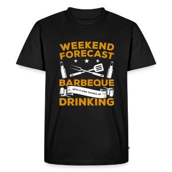 Weekend Forecast Barbeque With A High Chance Of - Men's Premium Organic T-Shirt - black - Front - Nico (187cm)