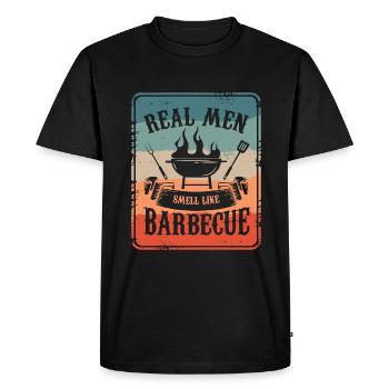 Je suis ici pour le barbecue barbecue griller grill cuisinier - T-shirt Premium bio Homme - noir - Devant - Nico (187cm)
