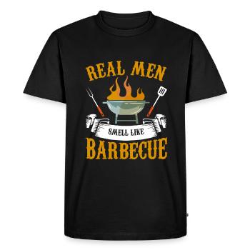 Les vrais hommes sentent le barbecue barbecue griller grill - T-shirt Premium bio Homme - noir - Devant - Nico (187cm)