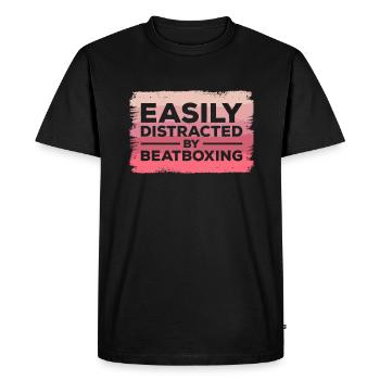 Facilement distrait par le beatboxing beatboxing beatboxer - T-shirt Premium bio Homme - noir - Devant - Nico (187cm)