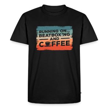 Courir sur Beatboxing et Coffee Beatbox Beatboxer - T-shirt Premium bio Homme - noir - Devant - Nico (187cm)