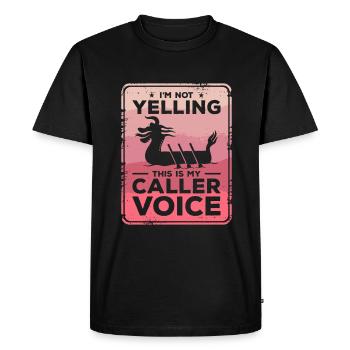Je ne crie pas que c’est ma voix d’appelant, dragon - T-shirt Premium bio Homme - noir - Devant - Nico (187cm)