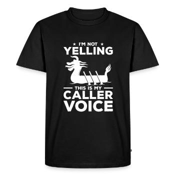 Je ne crie pas que c’est ma voix d’appelant, dragon - T-shirt Premium bio Homme - noir - Devant - Nico (187cm)