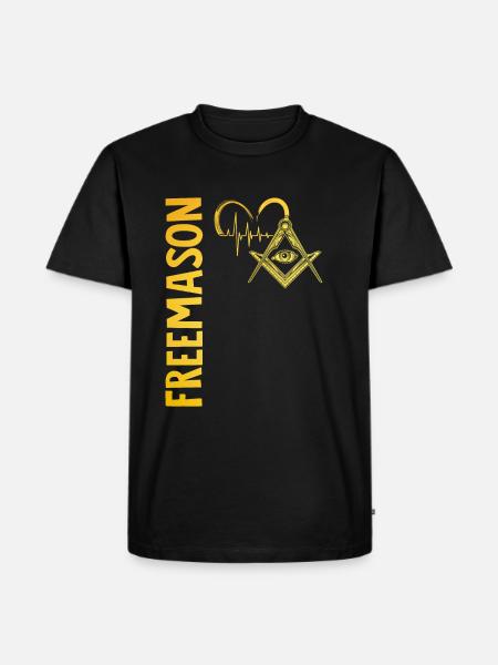 Masonic Freemasonry Fraternal - Männer Premium Bio T-Shirt - Schwarz
