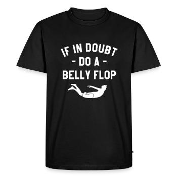 En cas de doute, faites un plongeur de plongée en falaise de flop ventre - T-shirt Premium bio Homme - noir - Devant - Nico (187cm)