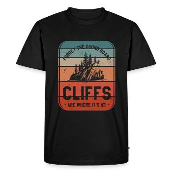 Oubliez que les falaises du plongeoir sont là où il se trouve - T-shirt Premium bio Homme - noir - Devant - Nico (187cm)