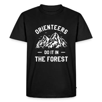 Orienteers Do It In The Forest Orienteer - Men's Premium Organic T-Shirt - black - Front - Nico (187cm)
